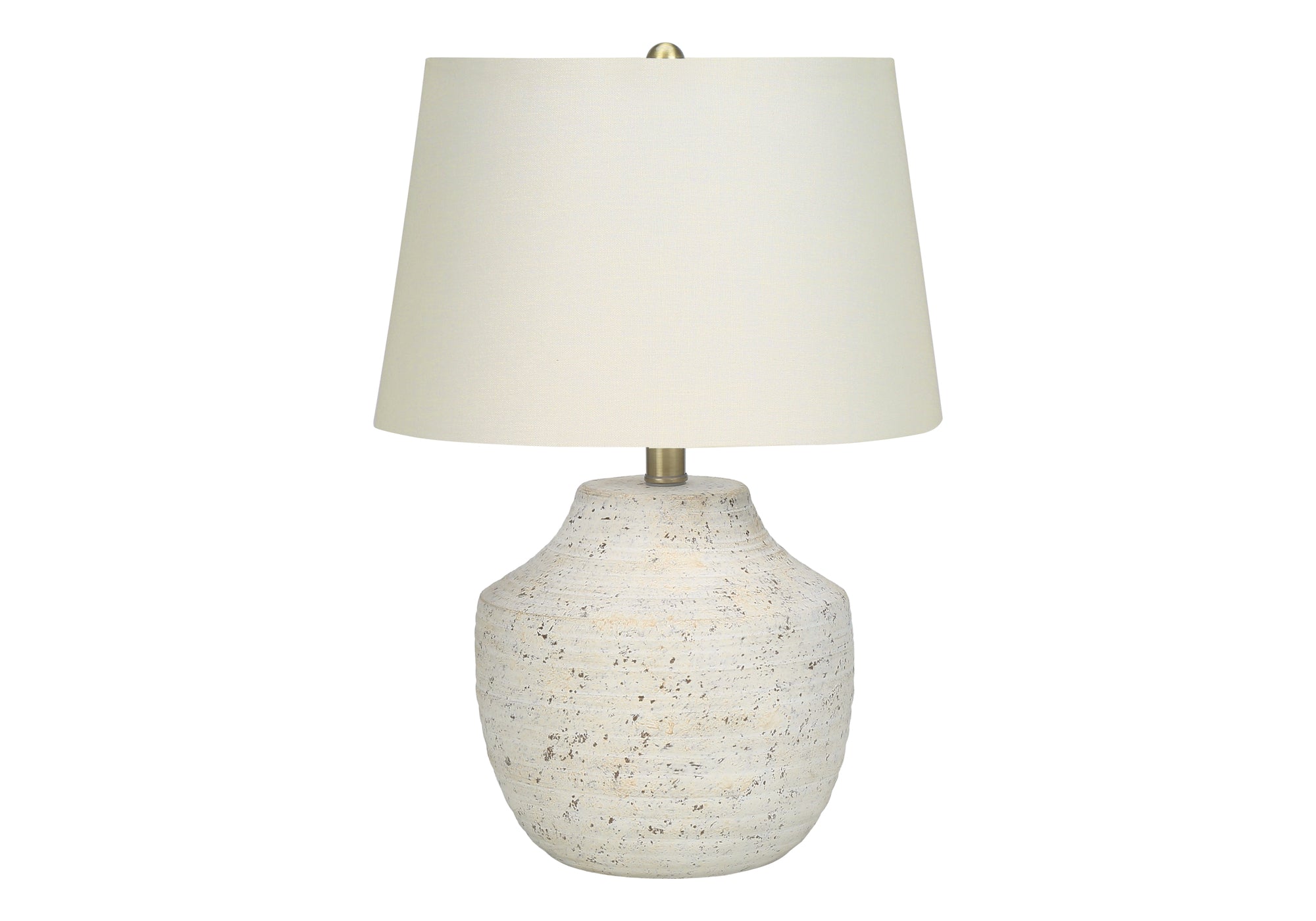 Lighting, 20"H, Table Lamp, Cream Concrete, Ivory Cream Shade, Modern Cream Concrete