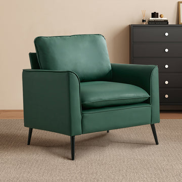 Ts Cat Paw Leather Upholstered Sofa Green Leather 1 Seat
