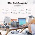 300W Portable Power Station Black Metal