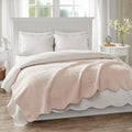Oversized Quilted Throw With Soped Edges Blush 60X72