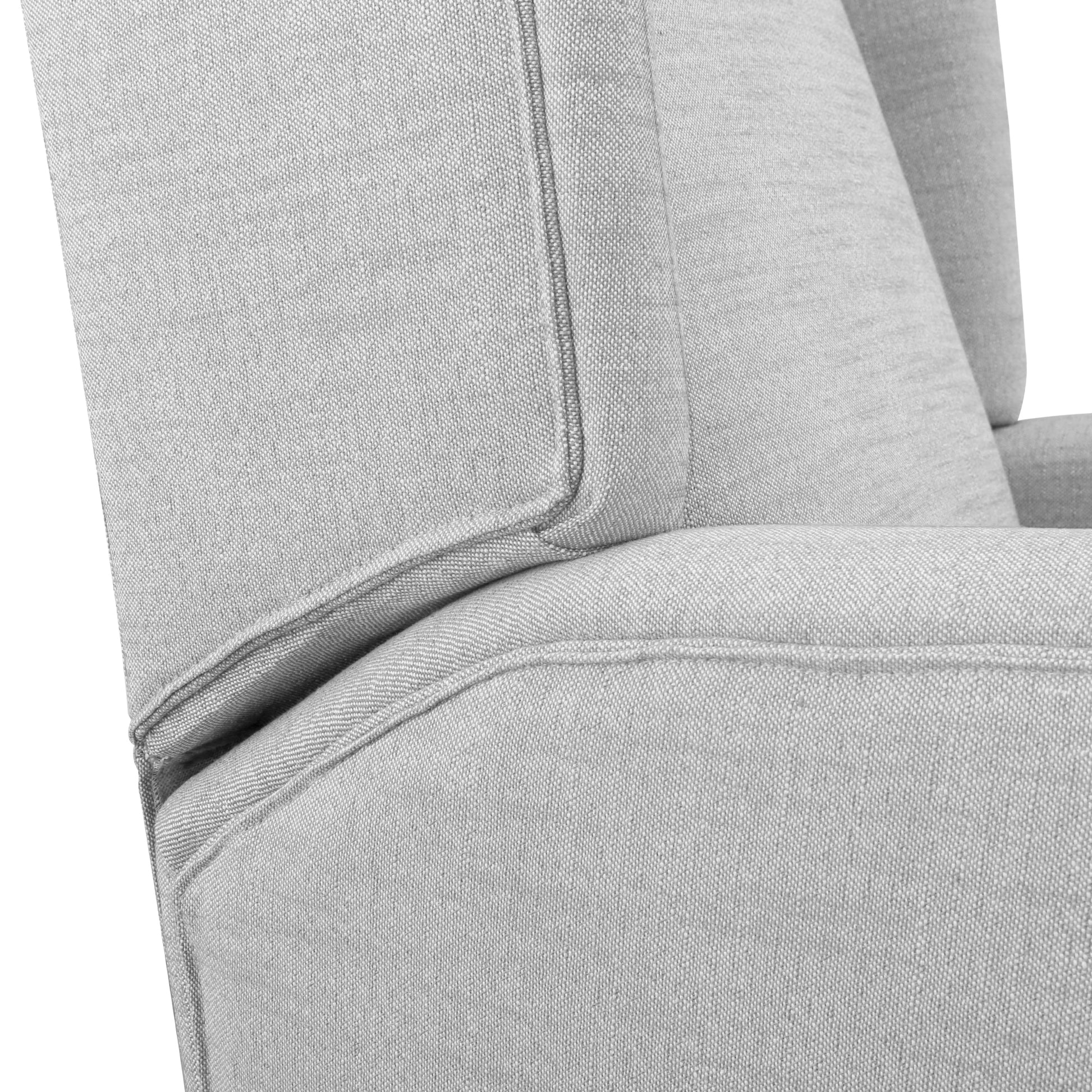 Hemingway Wingback Recliner In Grey Grey Fabric