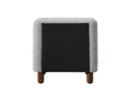 Cleo Nightstand, Gray Boucle Bd02473 Gray Boucle