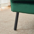 Wing Back Velvet Accent Chair, Modern Living Room Armchair Comfy Upholstered Single Sofa Chair For Bedroom Dorms Reading Reception Room With Metal Legs & Pillow, Green Green Velvet