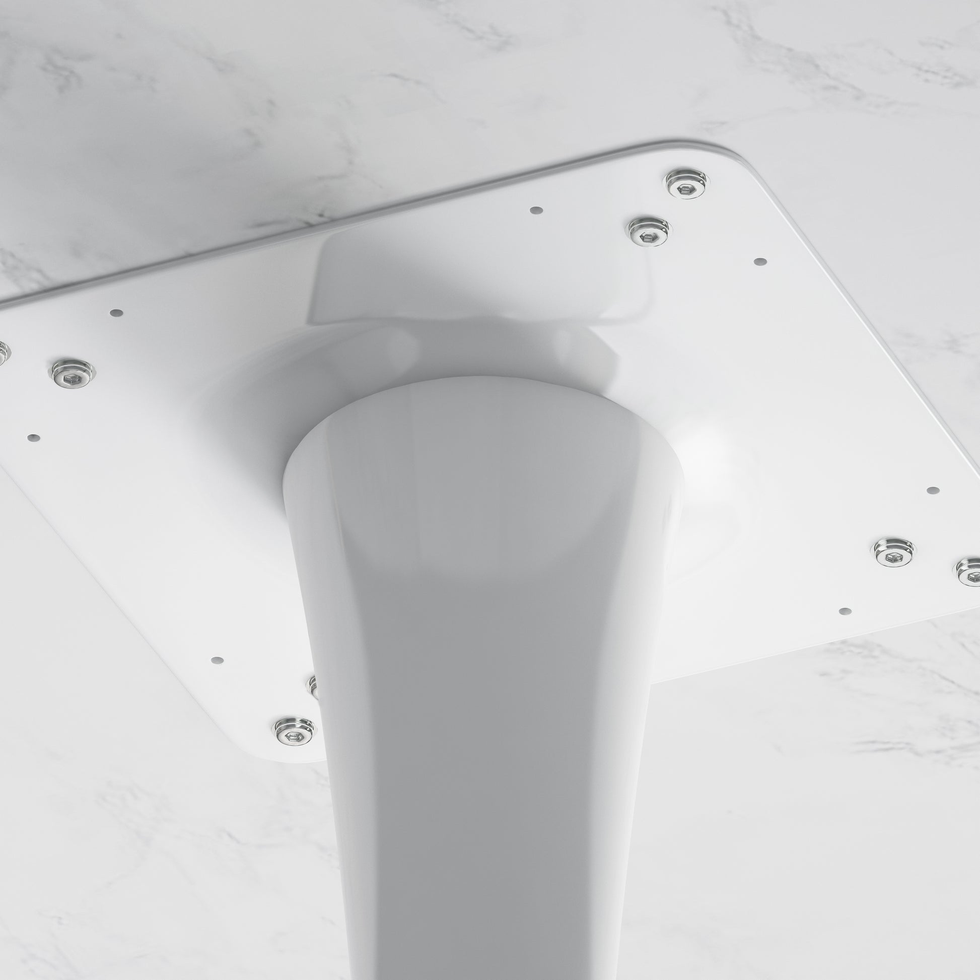 31.50" Modern Hexagonal Coffee Table With White Printed Marble Top And Metal Base For Dining Room, Kitchen And Living Room White Marble Mdf Metal