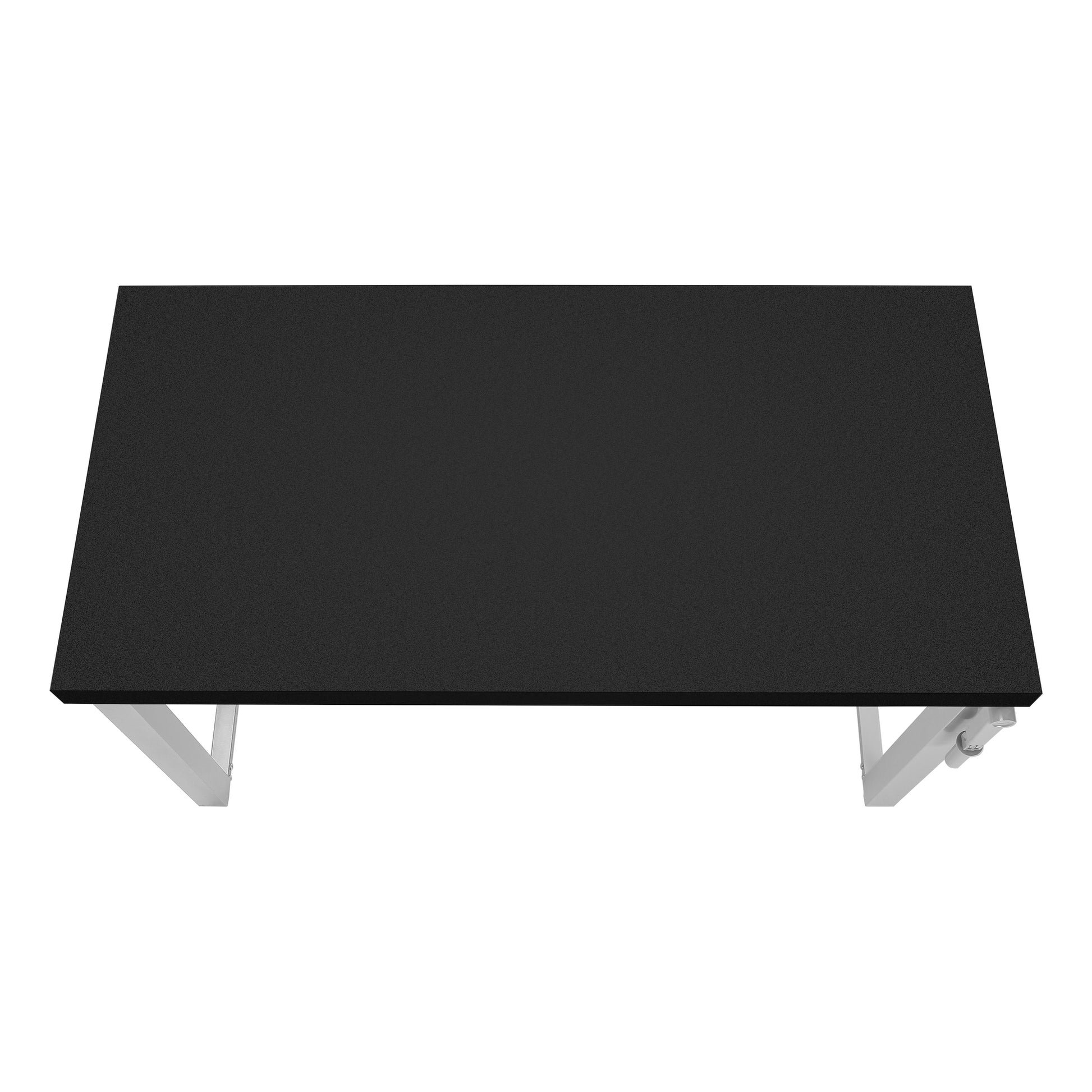 Computer Desk, Home Office, Standing, Adjustable, 48"L, Work, Laptop, Black Laminate, Grey Metal, Contemporary, Modern Black Particle Board