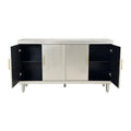 59.84''Large Size 4 Door Cabinet, Same As Living Room, Kitchen, Bedroom, Hallway Champagne Champagne Solid Wood Mdf