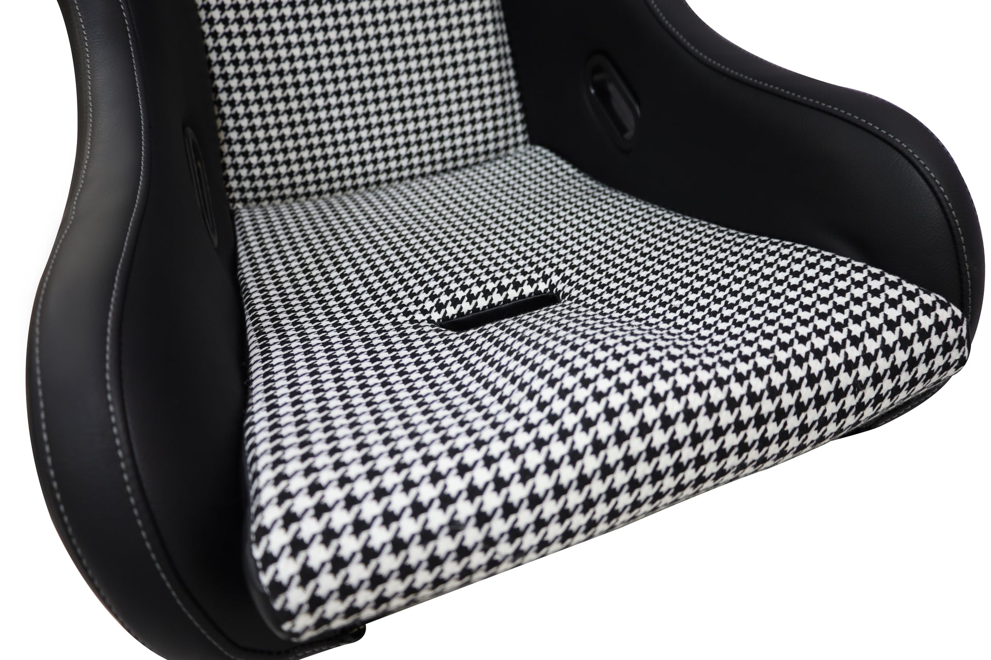 Racing Seat Black White Fiberglass