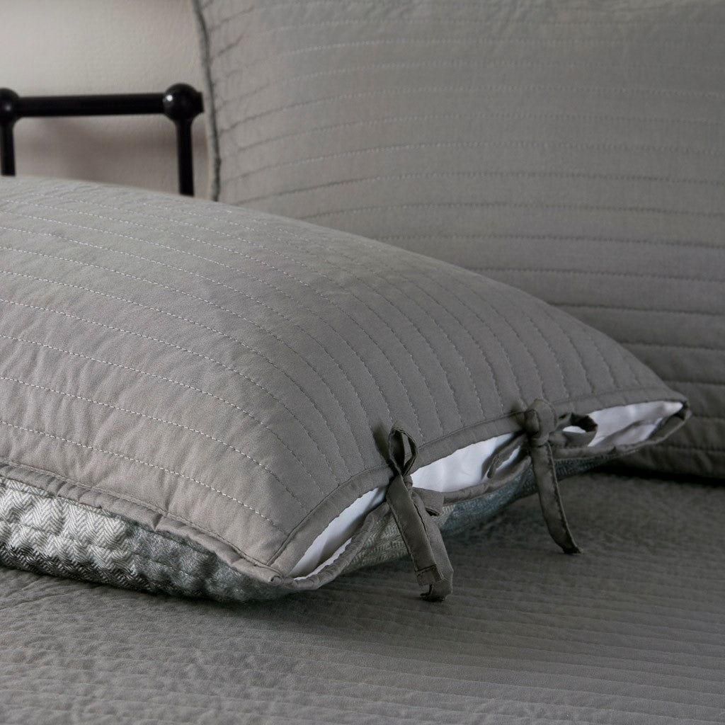 6 Piece Reversible Plaid Daybed Cover Set Grey Daybed Grey Polyester