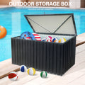 Metal Storage Box Store Large Out Door Use Black Metal