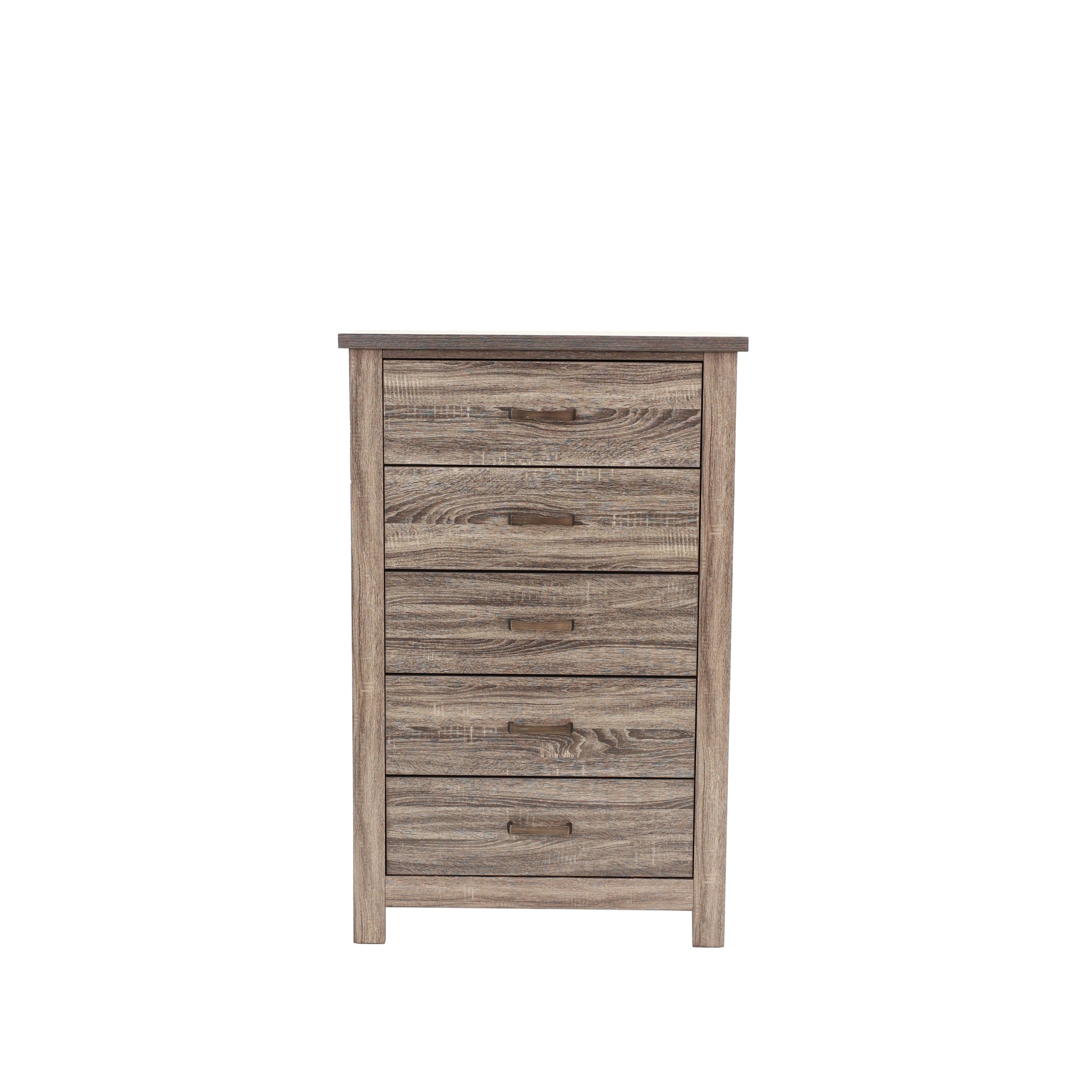 Natural Finish Striking Wooden 1Pc Chest Of Drawers Storage Bedroom Furniture Rustic Gray Oak Brown Finish Natural Bedroom Contemporary,Modern,Transitional Particle Board Mdf