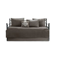 6 Piece Reversible Daybed Cover Set Dark Grey Daybed Dark Grey Cotton