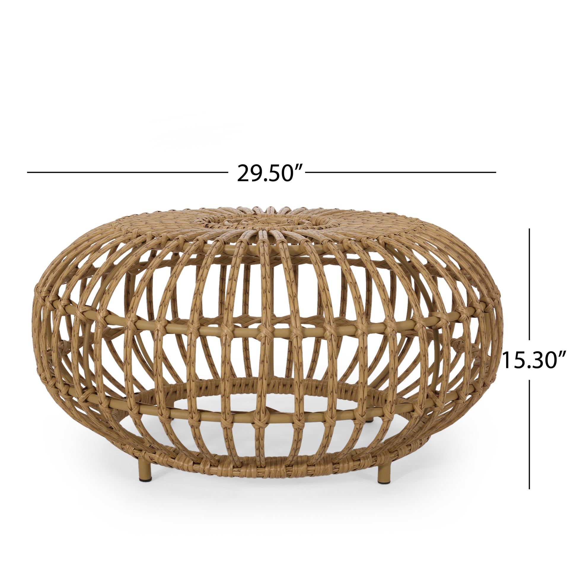 Ottawa Coffee Table Light Brown Wicker