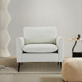 Ts Cat Paw Leather Upholstered Sofa Cream White Leather 1 Seat