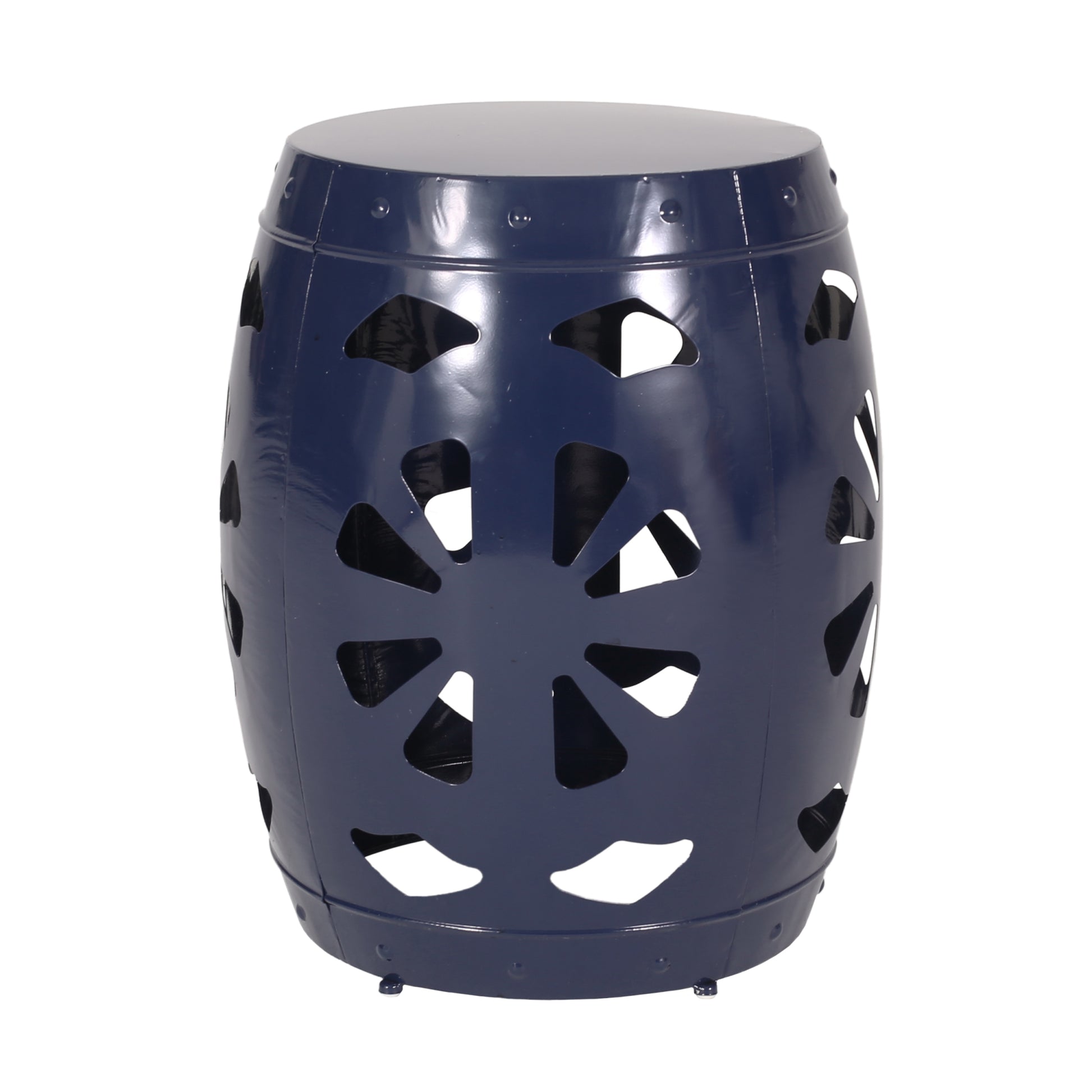 Metal end Table Large navy blue-iron
