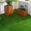 36Pcs Interlocking Artificial Grass Tiles For Patio, Balcony, Backyard, Artificial Turf Floor, 12