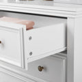 Modern 5 Drawers Dresser 5 Drawers Cabinet,Chest Of Drawers Closet Organizers And Storage Clothes Storage Drawers Cabinet For Living Room, Farmhouse Dresser Organizer White White Mdf