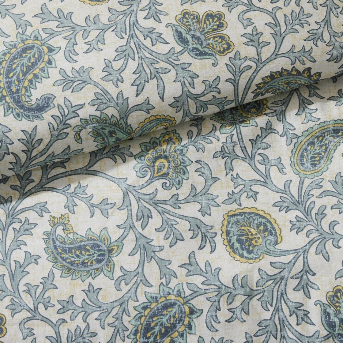 9 Piece Cotton Percale Comforter Set Aqua Queen Queen Aqua Polyester