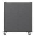 Sturdy Metal Tool Storage Cabinet With Wheels Tool Storage Cabinet For Garage, Office, And Home Organizer Solutions, Black Gray Black Gray Steel