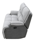 Cyprus Recliner Sofa Gray Gray Fabric 3 Seat