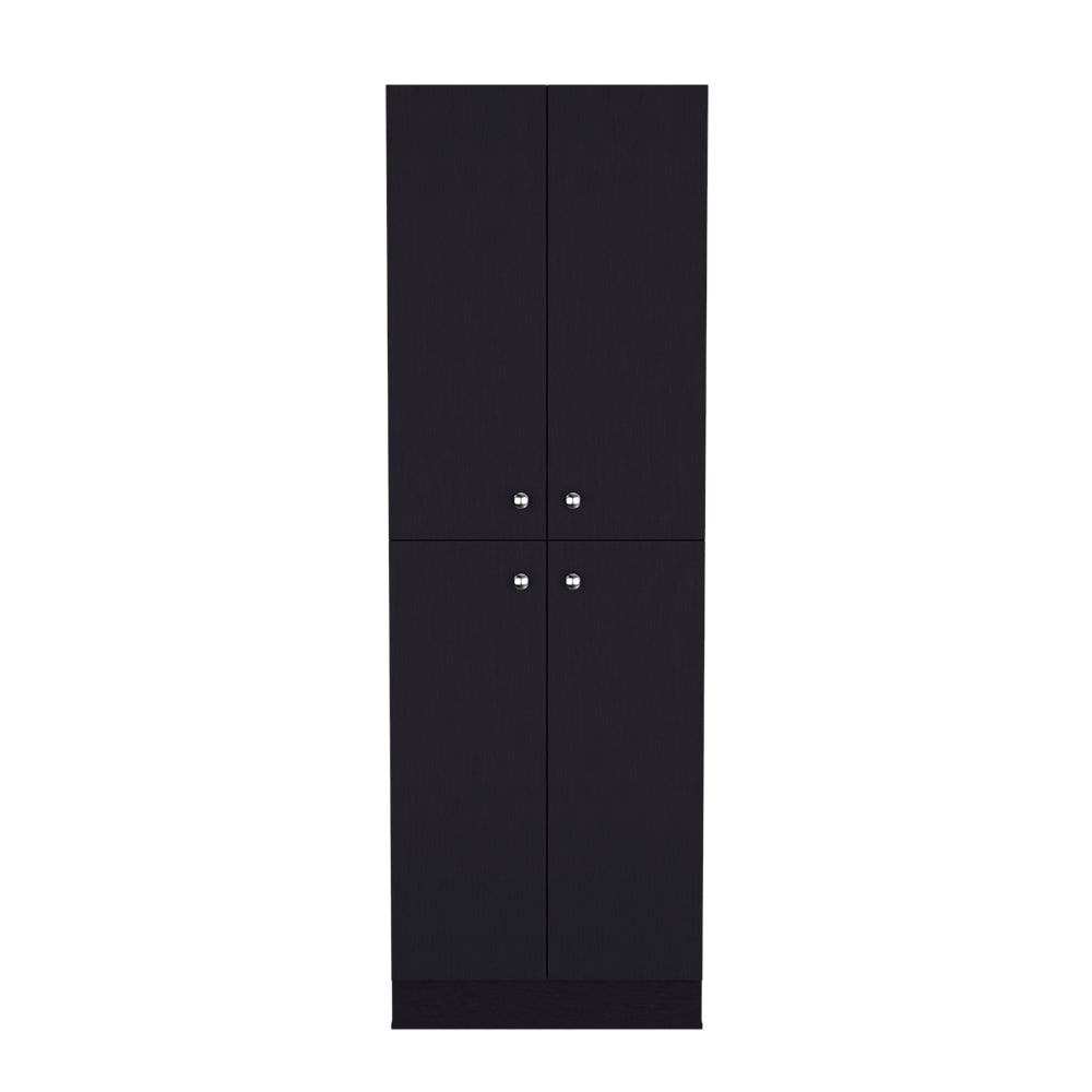 Pantry Cabinet Coahoma, Kitchen, Black Black Particle Board Engineered Wood