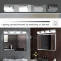 Modern Bathroom Vanity Lighting 4 Light LED Vanity chrome-modern-acrylic-stainless steel