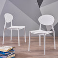 Westlake Injection Molding Pp Chair Set Of 2 White Polypropylene