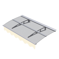 Da5934C Series Door Window Awning Canopy Made Of 0.137Inch Thick Crystal Solid Polycarbonate Sheet And Aluminum Alloy With Valance In Size Of 59
