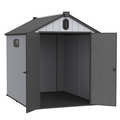 Xwt012 1 6*8Ft Plastic Storage Shed For Backyard Garden Big Spire Tool Storage Black Grey Garden & Outdoor Plastic