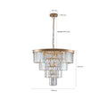 Contemporary Crystal Modern Chandeliers Crystal Ceiling Chandelier 4 Tier Golden Chandelier Lighting For Dining Room Living Room Bedroom Bulbs Not Included Gold Crystal Iron