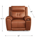 Emma Power Headrest Zero Gravity Recliner Brown Memory Foam Genuine Leather