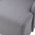 Dining Chair Light Grey Fabric