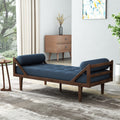 Chaise Lounge Navy Blue Fabric