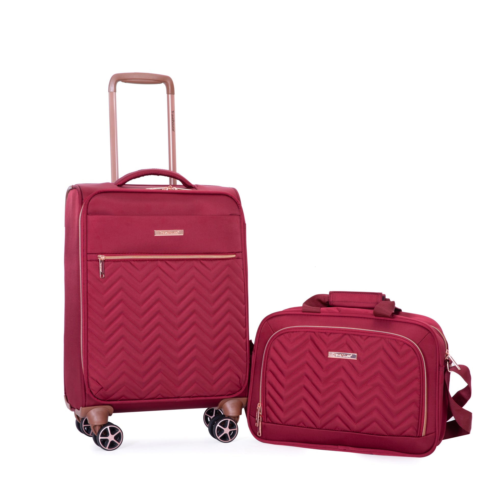 4 Piece Set 16 20 24 28 ,Softshell Suitcase Spinner Wheels Terylene Luggage Sets Carry On Suitcase Luggage Lightweight Durable Suitcasewine Red Wine Red Polyester