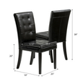 Badin Kd Dining Chair Mp2 Set Of 2 Black Pu