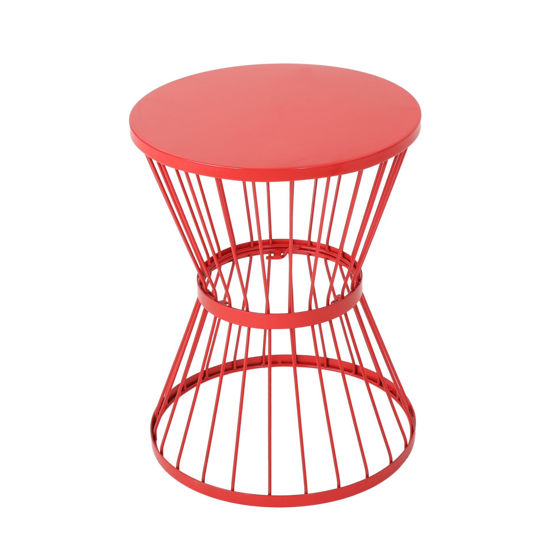 Lassen 16" Side Table Red Iron