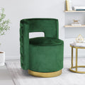 Swivel Arm Chair Emerald Velvet