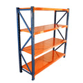 Garage Shelves Heavy Duty 4400 Lbs Garage Storage 4 Levels, Adjustable Metal Shelving Units And Storage, Industrial Shelves Utility Shelves For Commercial Store Tools Gym Blue Abs Steel Q235 Wood Pvc