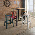 Natural And Black Armless Bar Stool With Crossbar Support Natural Black Bedroom Farmhouse Pine 1 Wood Metal