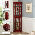 Corner Curio Cabinet Lighted Corner Display,