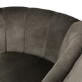 Swivel Arm Chair Grey Velvet