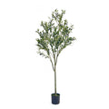 180Cm Artificial Olive Tree Green Iron Plastic