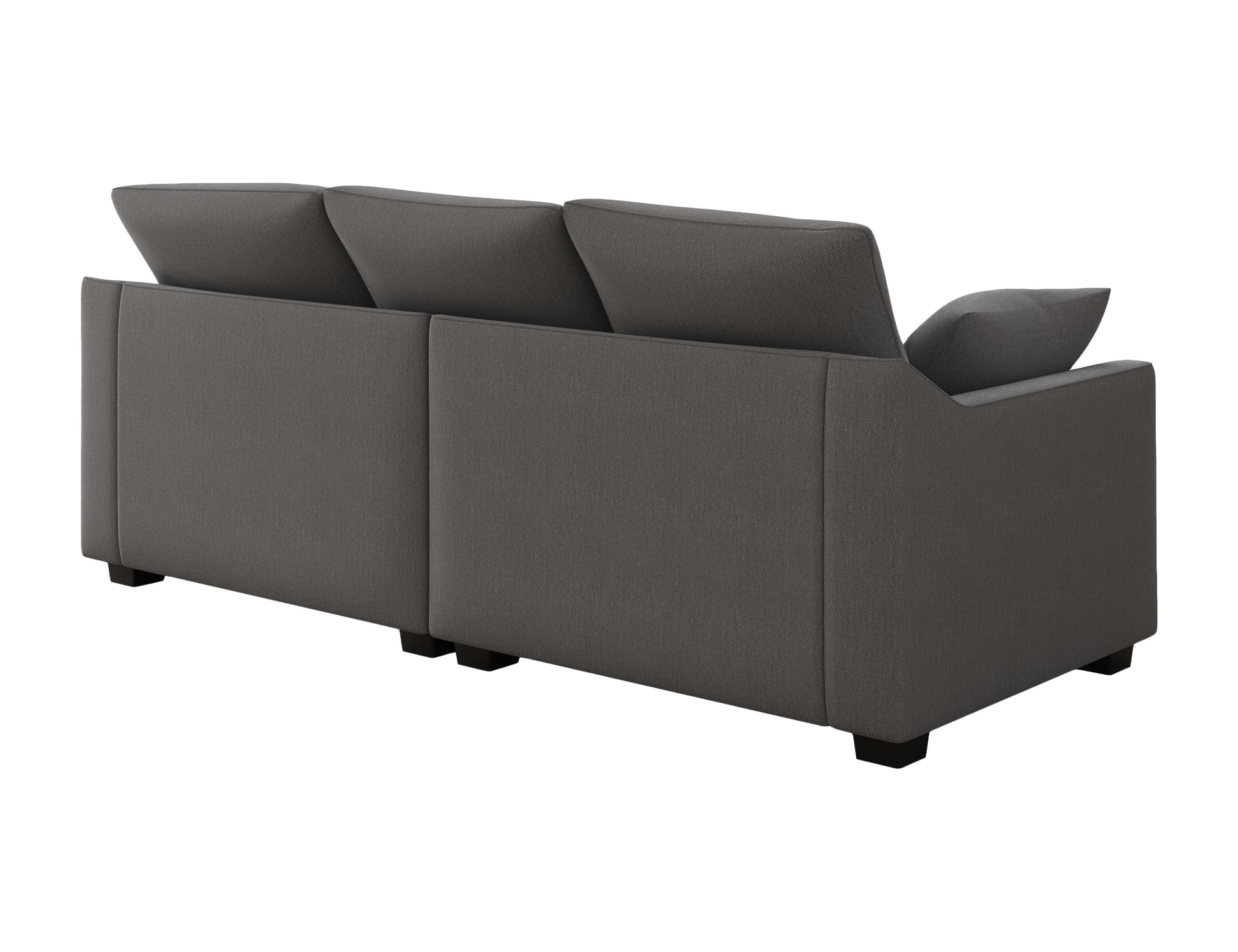 78.7" Sofa Couch 3 Seater Sofa With Pillows Polyester Upholstery Duck Down Filled Cushion Sofa For Living Room Apartment,Grey Grey Polyester Wood Primary Living Space Soft Cushion Back Foam Polyester 3 Seat