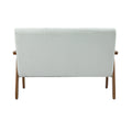 Coolmore Mid Century Modern Solid Loveseat Sofa Upholstered Linen Loveseat, 2 Seat Upholstered Loveseat Sofa Modern Couch Beige Linen 2 Seat