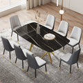 Large Modern Minimalist Rectangular Dining Table With 0.39 