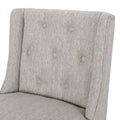 Vienna Contemporary Fabric Tufted Wingback 31 Inch Counter Stools, Set Of 2, Light Grey And Natural Light Grey Natural Fabric