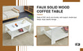 A Modern And Practical White Coffee Table. The Double Layered Coffee Table Is Made Of Mdf Material,. Suitable For Living Room, Bedroom, And Study.Ct 16 White Mdf