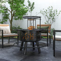 Outsunny 2 In 1 Fire Pit, Bbq Grill, 33