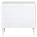 White And Black Accent Nightstand With 2 Drawers White Black 2 Drawers Bedroom Rectangle Drawers Wood