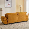 Corduroy Sofa Sleeper Couch Loveseat Sofa With Pillows Comfy Upholstered Deep Seat Sofa For Bedroom,Living Room,Apartment,Office,Dorm Yellow Corduroy Yellow Foam Upholstered 2 Seat