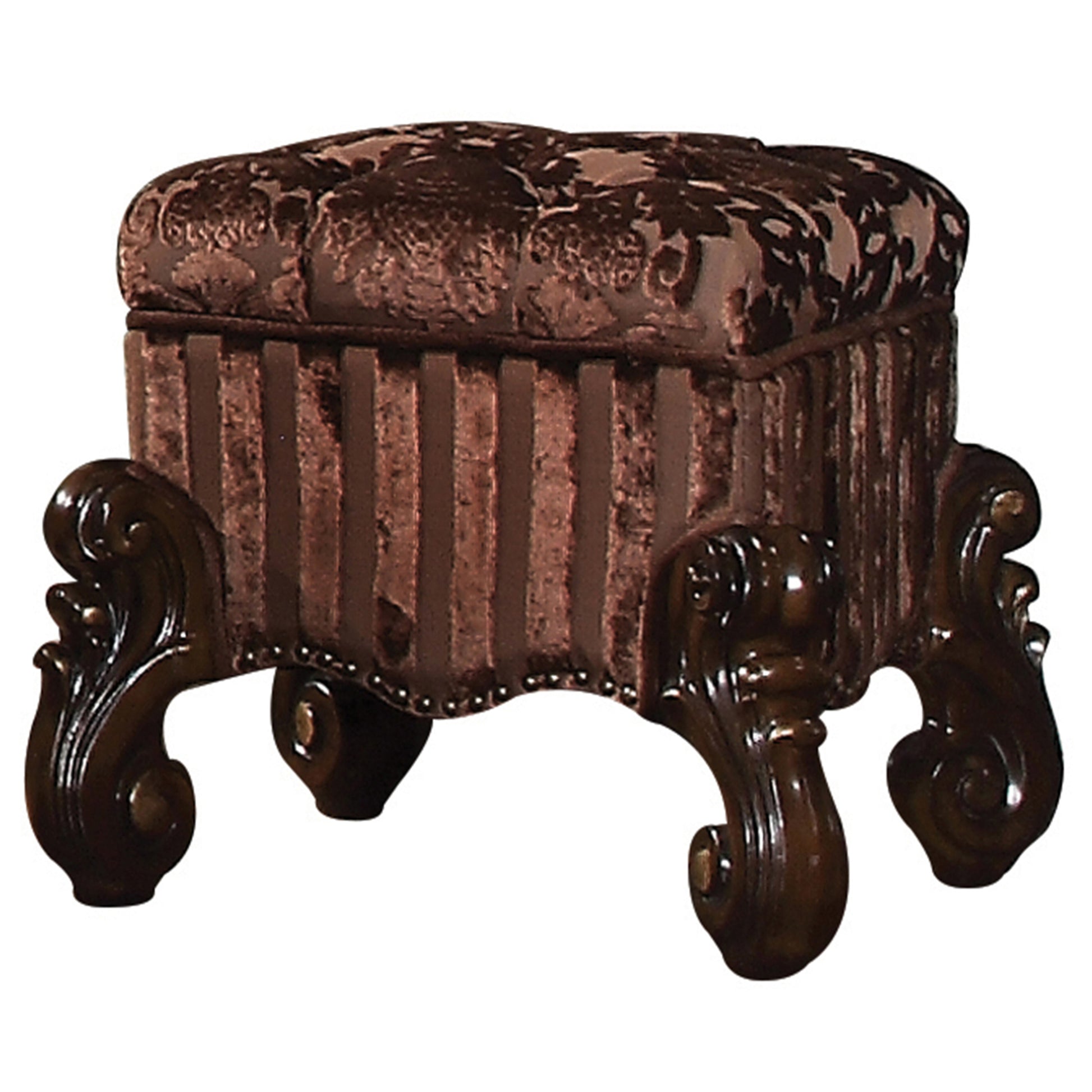 Brown And Cherry Oak Vanity Stool With Trim Brown Vanity Stools Bedroom Rectangular Brown Armless Wood Fabric